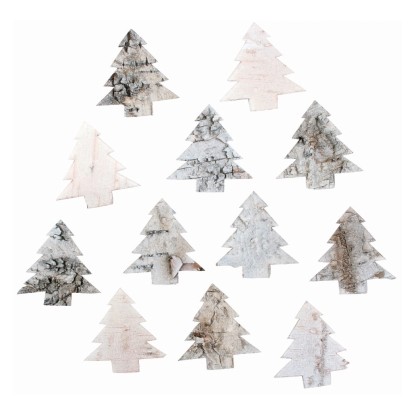 Stromečky z březové kůry 12 ks, 5 cm