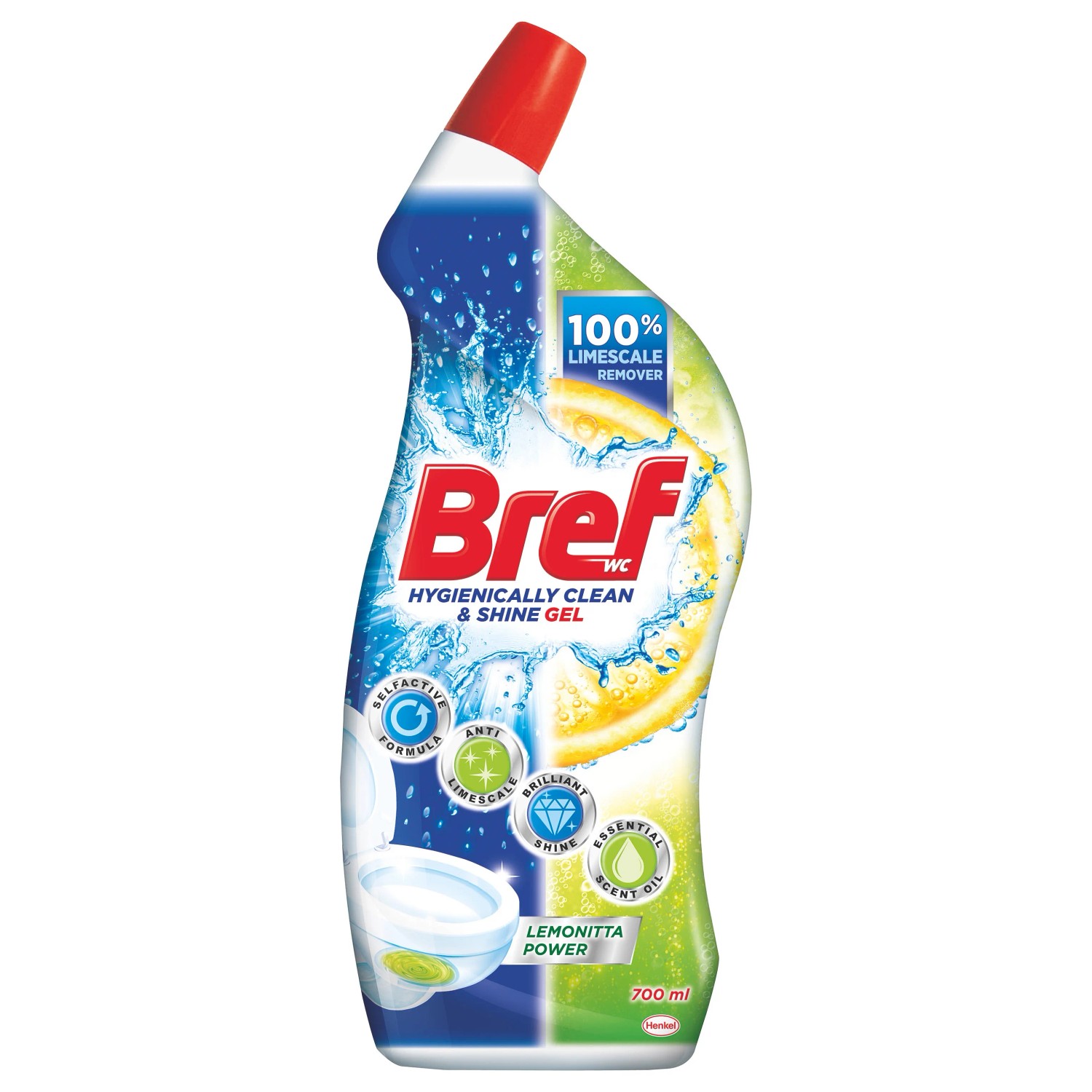 Bref WC gelový čistič Lemonita Power 700 ml