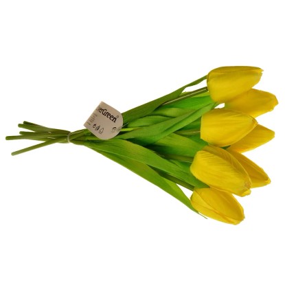 EverGreen Kytice umělých tulipánů, žlutá, 35 cm