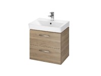 Cersanit Sada skříňka Lara + umyvadlo Mille Slim 50, ořech