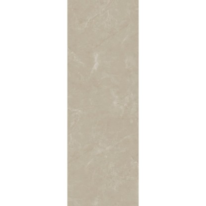 Béžový lesklý SPC stěnový panel s mramorovým vzhledem, 260x90 cm. Odolný dekorační panel do koupelny a kuchyně.