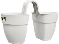 elho Květináč Vibia Campana Flower Twin hedvábně bílý, 21 x 27 x 38 cm