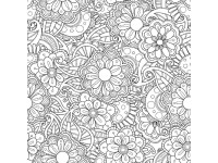 Gekkofix Samolepicí fólie, omalovánky s květinovými ornamenty, 67,5 x 150 cm