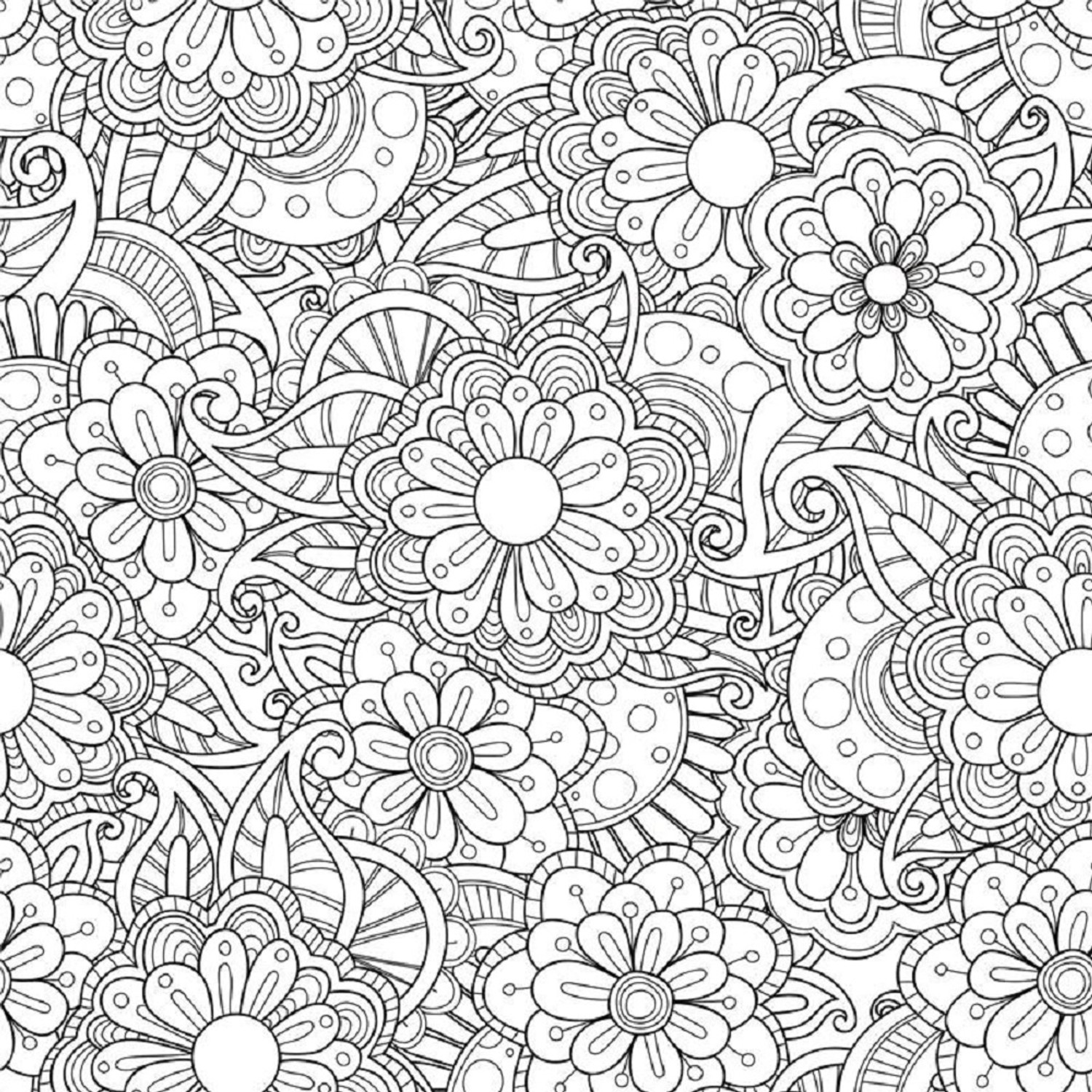 Gekkofix Samolepicí fólie, omalovánky s květinovými ornamenty, 67,5 x 150 cm