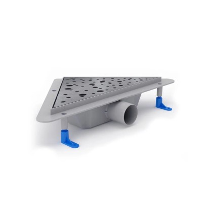 HOPA Odtokový žlab EDGEline s roštem DROPS, 275 x 75 x 475 mm, rohový