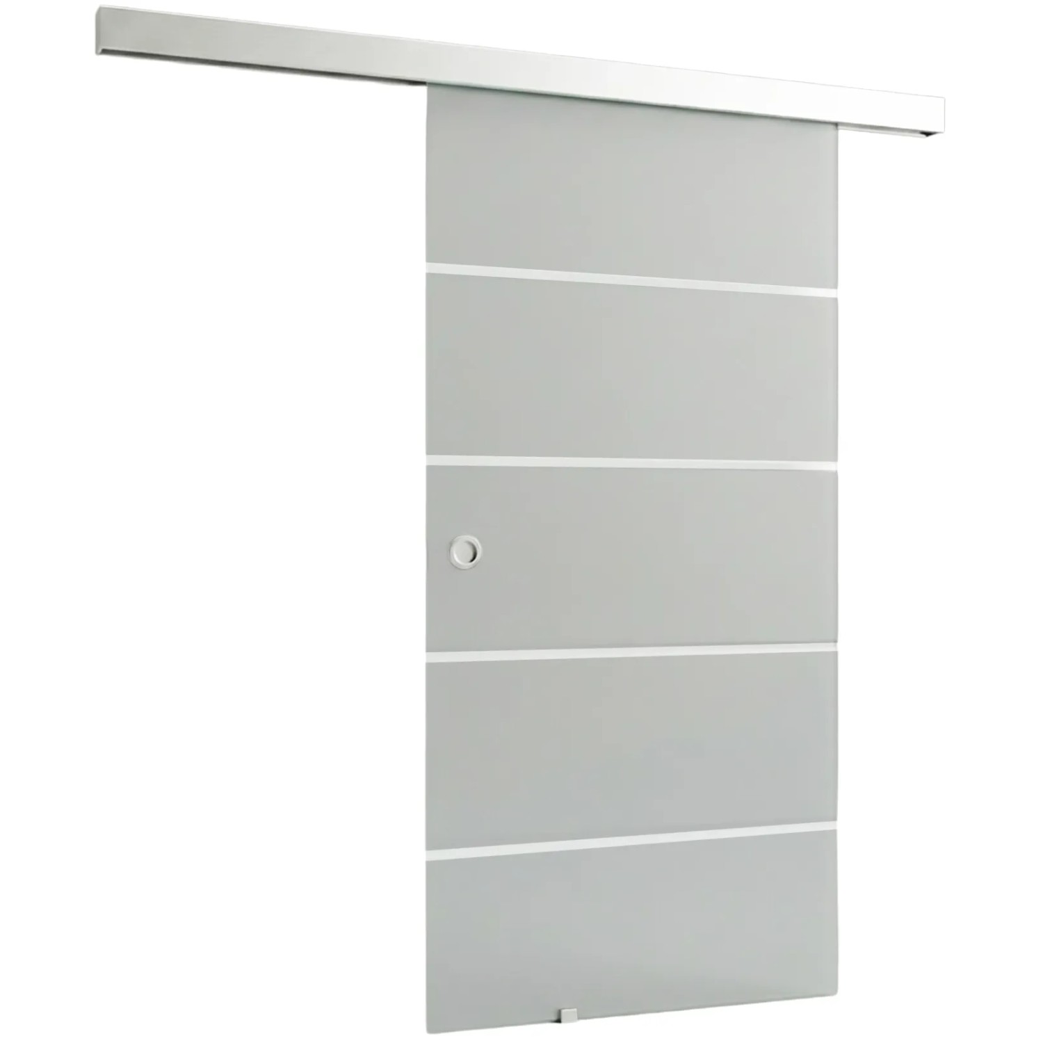 Doorlegro Posuvné dveře EasySlide 65 - set, satin 4 pruhy/stříbrná, 205 x 90 cm