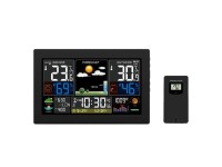 SOLIGHT Meteostanice TE81XL, LCD displej, teplota/vlhkost, tlak, RCC, černá