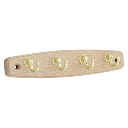 Háčková lišta dřevěná vzdálenost otvorů 170 mm FSC®