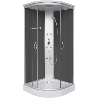 Sanotechnik Sprchový box Punto antracitový 90 x 90 x 215 cm