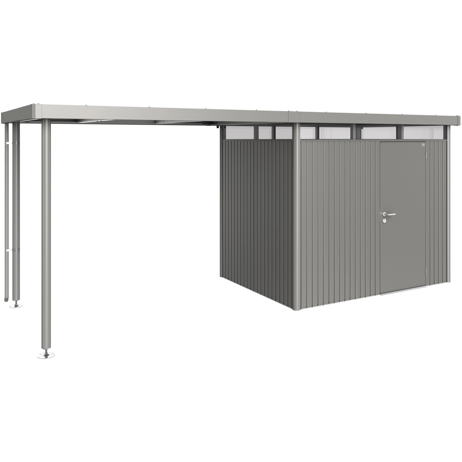 Biohort Boční střecha k zahradnímu domku HighLine H2, křemenově šedá, vel. L