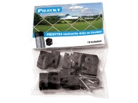 PILECKÝ Příchytka napínacího drátu se šroubem, černá, 10 ks
