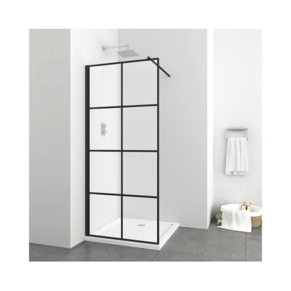 Sanotechnik Sprchová zástěna ELITE BLACK černá, 98-100 x 195 cm