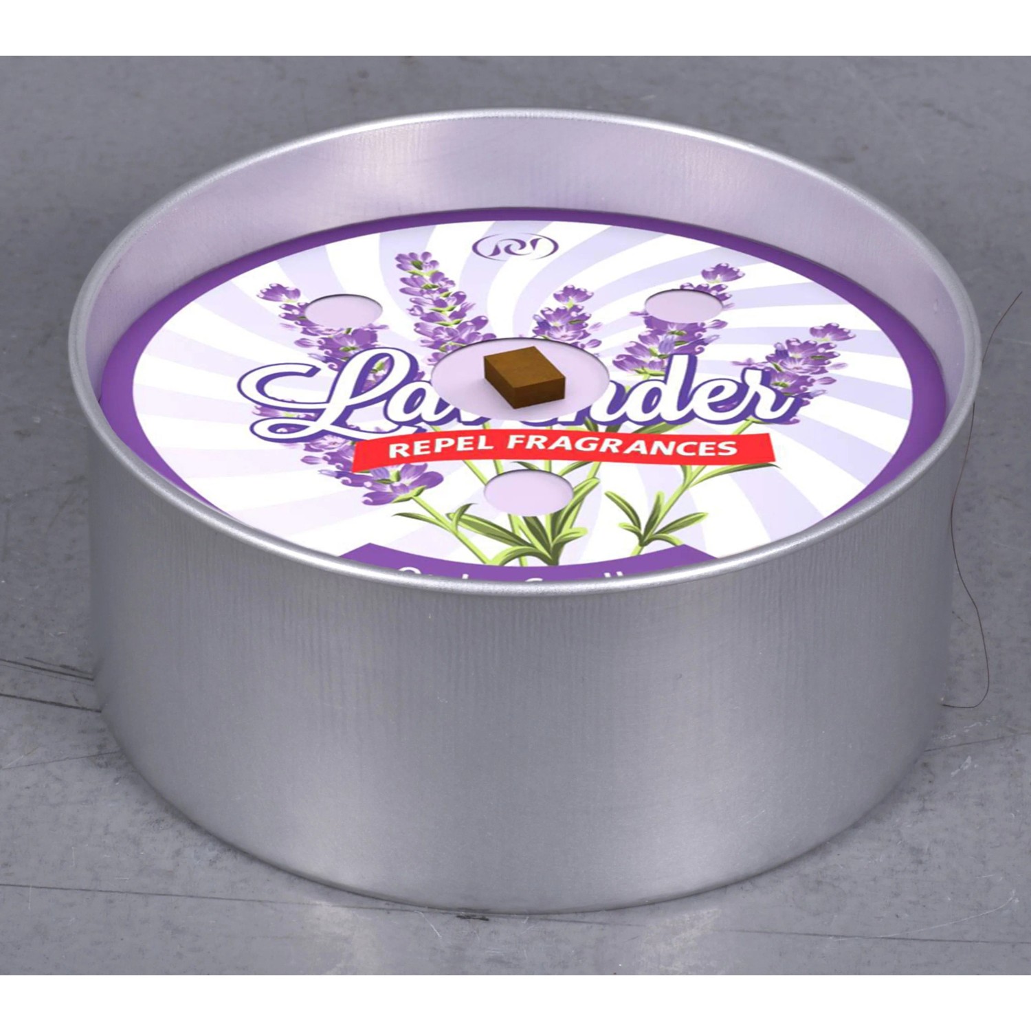 Levně NOHEL GARDEN Svíčka proti hmyzu Lavender plech pr. 10 x 5 cm, 170 g