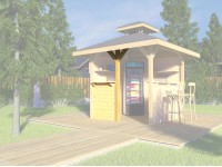 Weka Malá stěna s odkládacím pultem (barem) pro altány 651 vel. 1