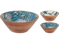 Koopman Mísa z mangového dřeva s glazurou různé druhy 20 x 7,5 cm, 1 ks Koopman Mísa z mangového dřeva s glazurou různé druhy 20 x 7,5 cm, 1 ks