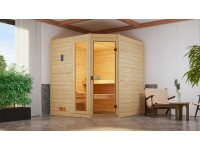 Weka Sauna z masiv.dřeva Valida rohová 1.8 GTF bez kamen přírodní 189 x 172 cm