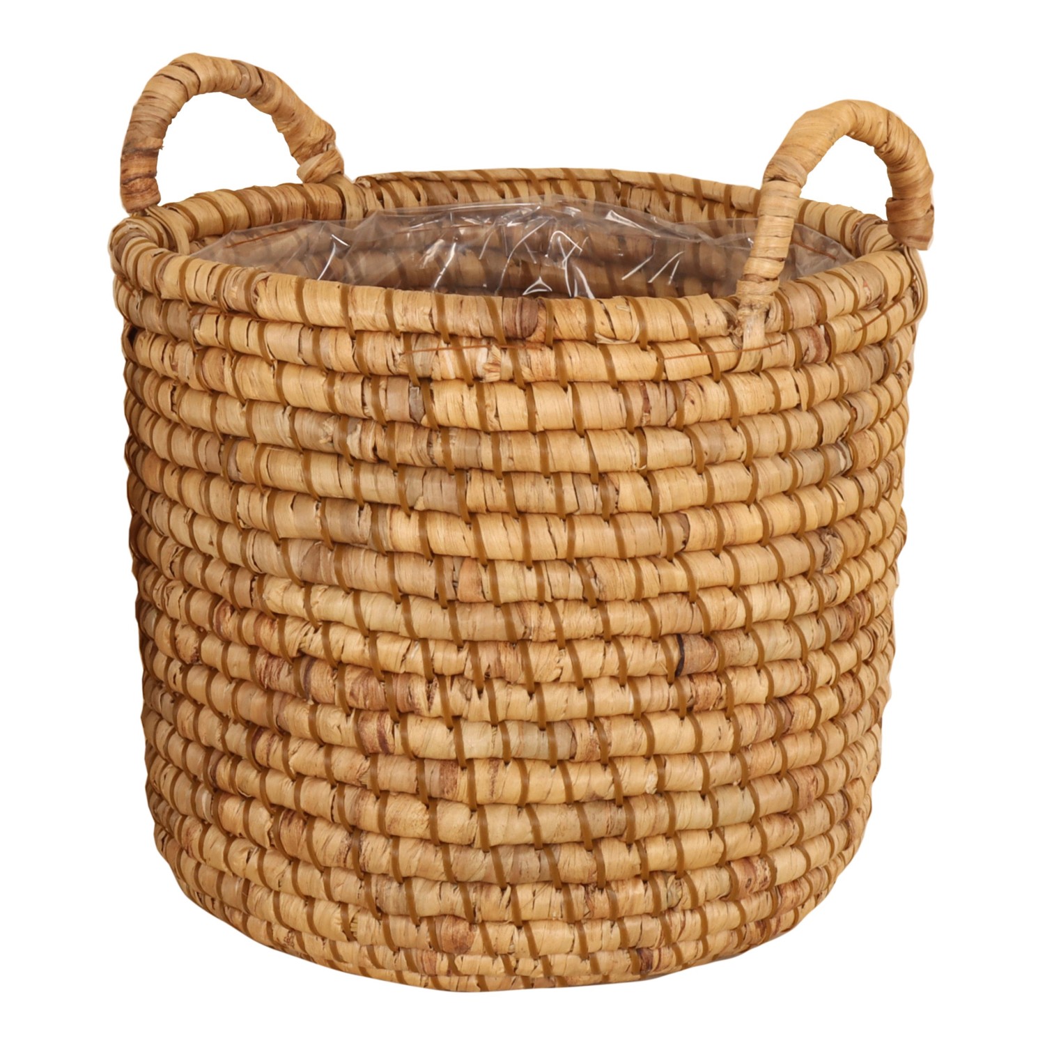 Košík se zahloubenými úchopy, přírodní, pr. 36 x 35 cm