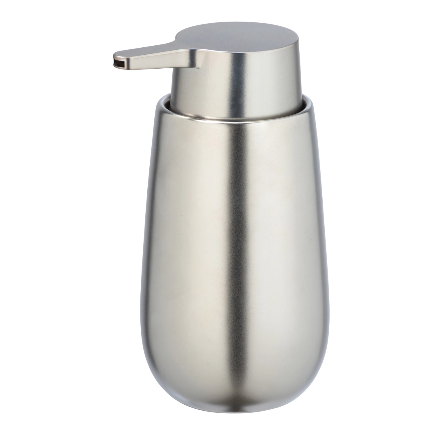 Wenko Dávkovač mýdla Badi 0,32 l keramický 8 cm x 16 cm x 9,5 cm stříbrný matný