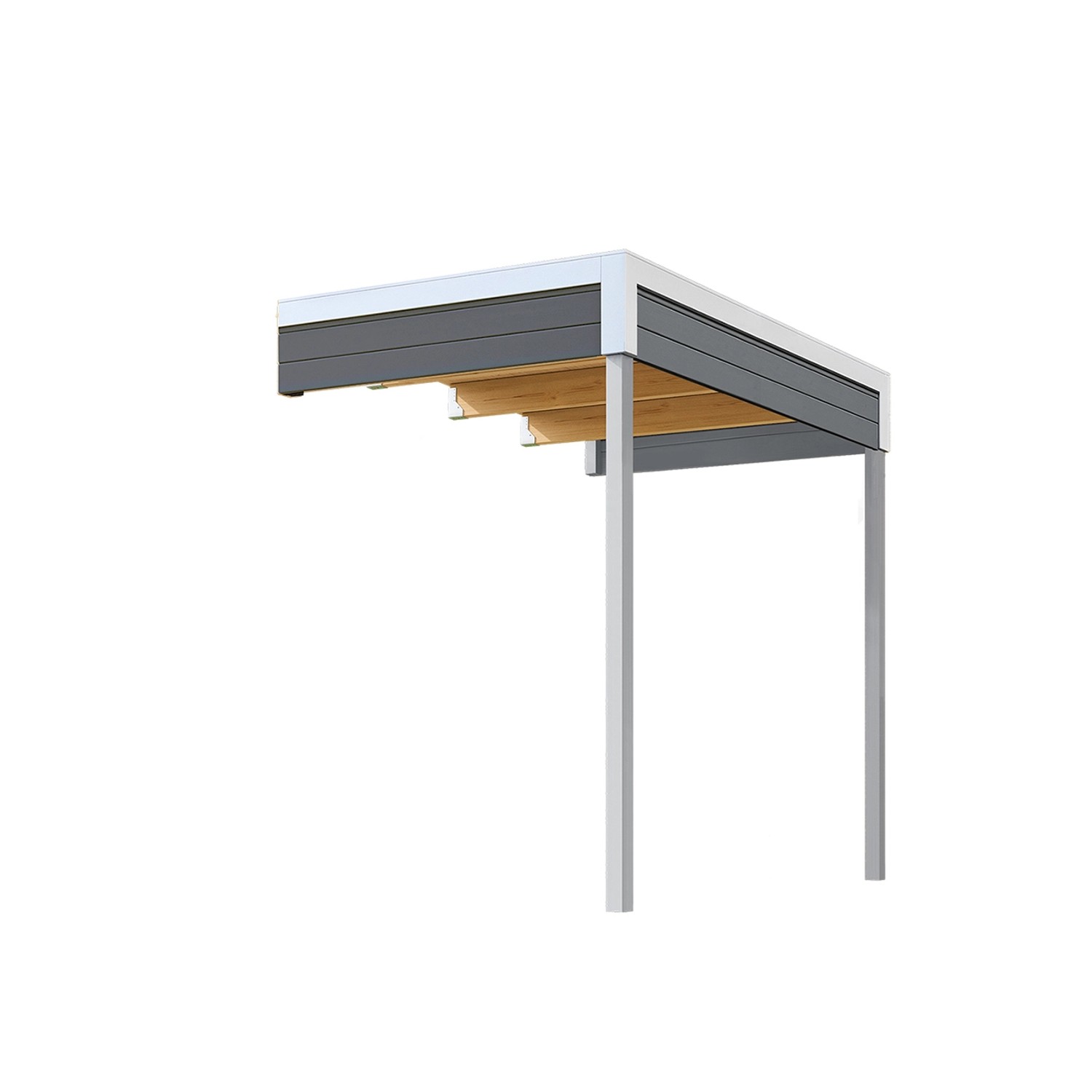 Weka Přístavba 1 pro dřevěný zahradní domek Batu 2, tmavě šedá, 150 x 250 cm