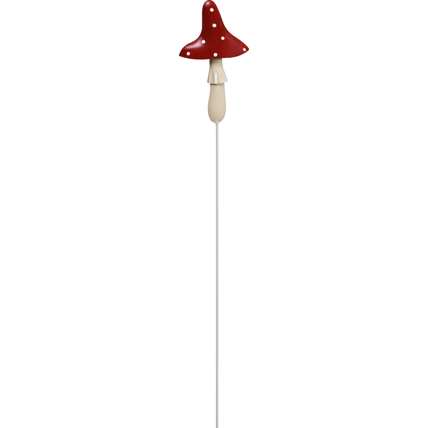 Zahradní zápich houba z kovu, červený, 85 x 3 x 10,5 cm