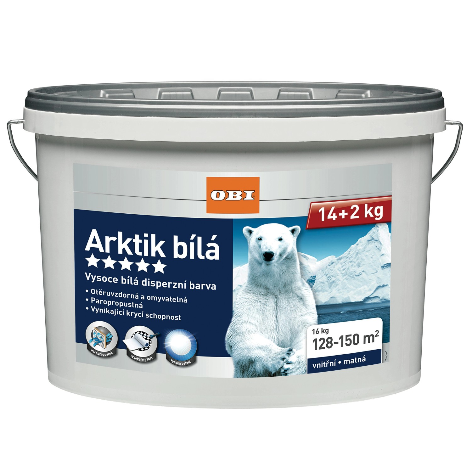 OBI Interiérová barva Arktik bílá matná 14 + 2 kg