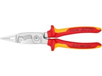 Knipex Elektroinstalační kleště, chromované, izol. vícesl. návleky, VDE, 200 mm