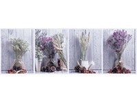 FALC Obraz tištěný na plátně Květiny 50 x 150 cm