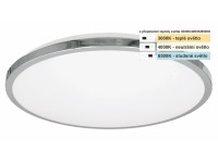 Top Light Koupelnové stropní LED svítidlo Silver KS CCT 10W IP44 1000lm pr. 29cm