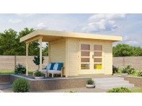 Weka Designový zahradní domek Komfort 126 Plus A vel. 1, přírodní, 442 x 240 cm