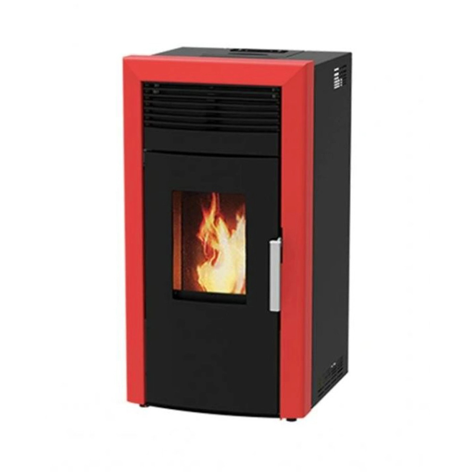 Alfa Plam Sporák peletový COMMO 15 ECO s výměníkem, červený, 15 kW, 57x101x52 cm