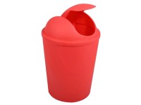 MSV Odpadkový koš s výklopným víkem Ako, červená, 5,5 l