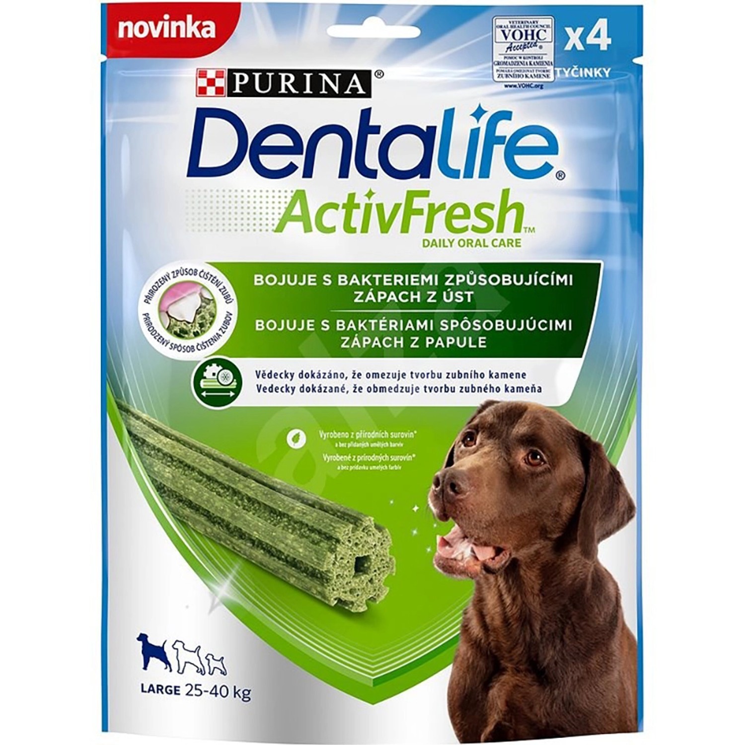 Purina Tyčinky pro velké psy DentaLife Activfresh Large 142 g