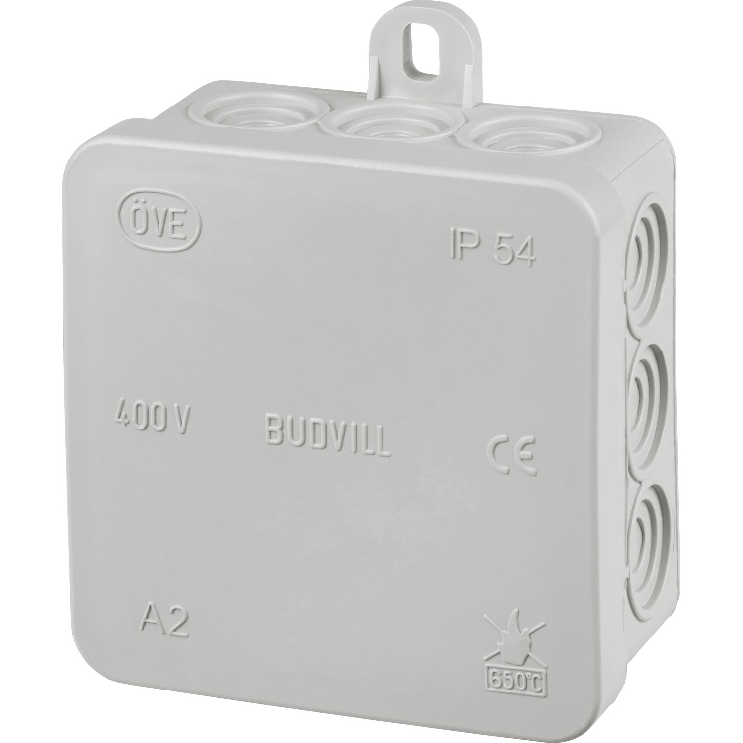 Rozbočovací krabice na omítku 75 mm x 75 mm, šedá, IP54