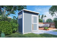 Bertilo Dřevěný domek na nářadí Pentus 1, šedá, 234 x 115 cm