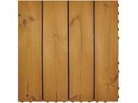 Onek Zámková terasová dlaždice Thermowood Smartdeck, přírodní, 60 x 60 cm