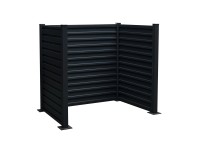 Floraworld Ocelová zástěna pro 2 popelnice MS2, antracit, 150 x 100 x 122 cm