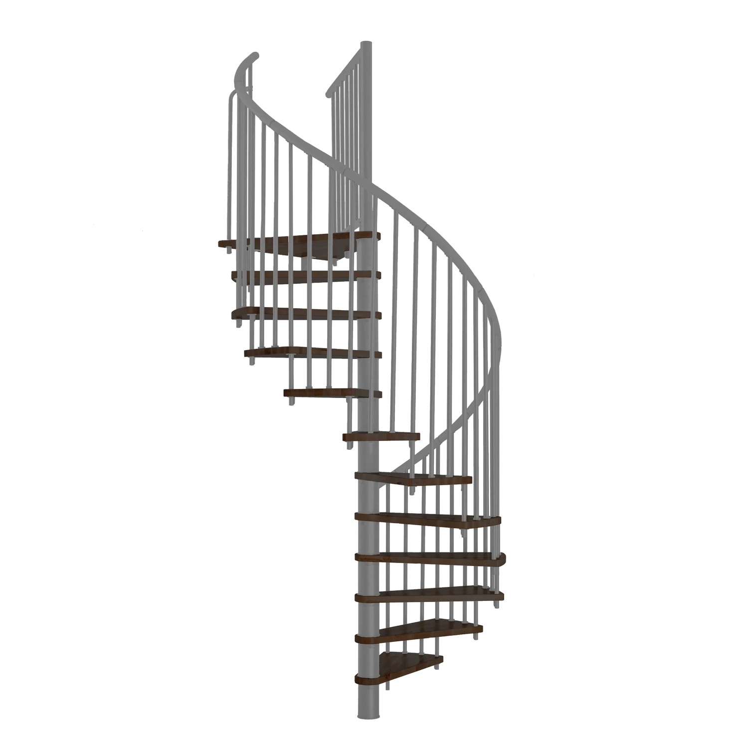 Minka STAIRS Kombinované točité schodiště Spiral Effect ořech/šedá pr. 140 cm