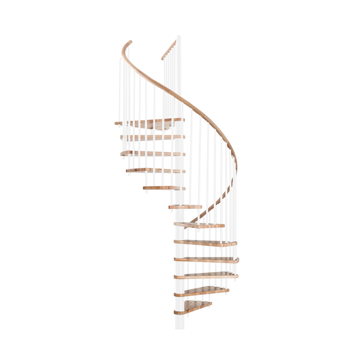Minka STAIRS Kombinované točité schodiště Spiral Wood buk/bílá pr. 160 cm