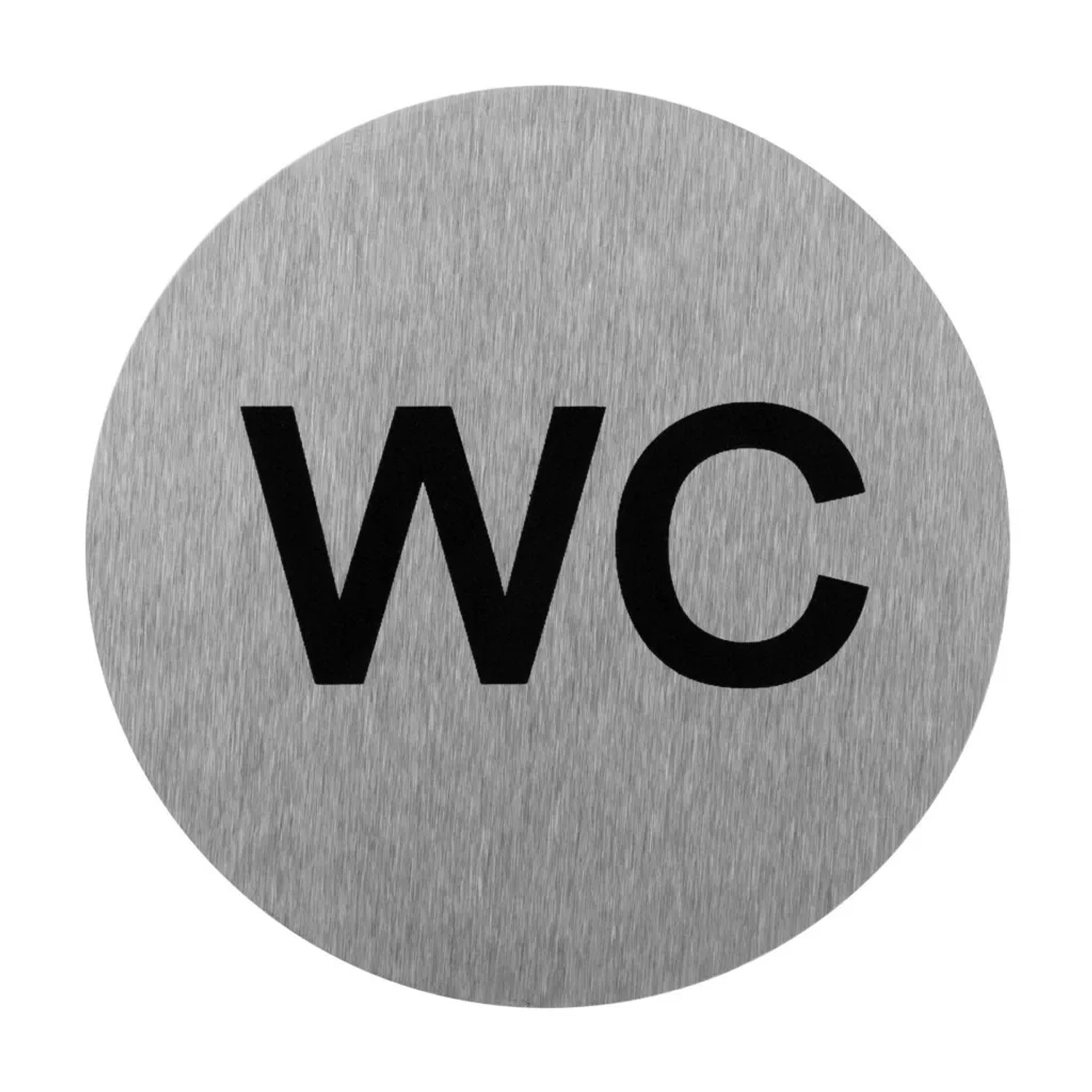 Walteco Označení dveří "WC" nerez samolepicí, pr. 75 mm