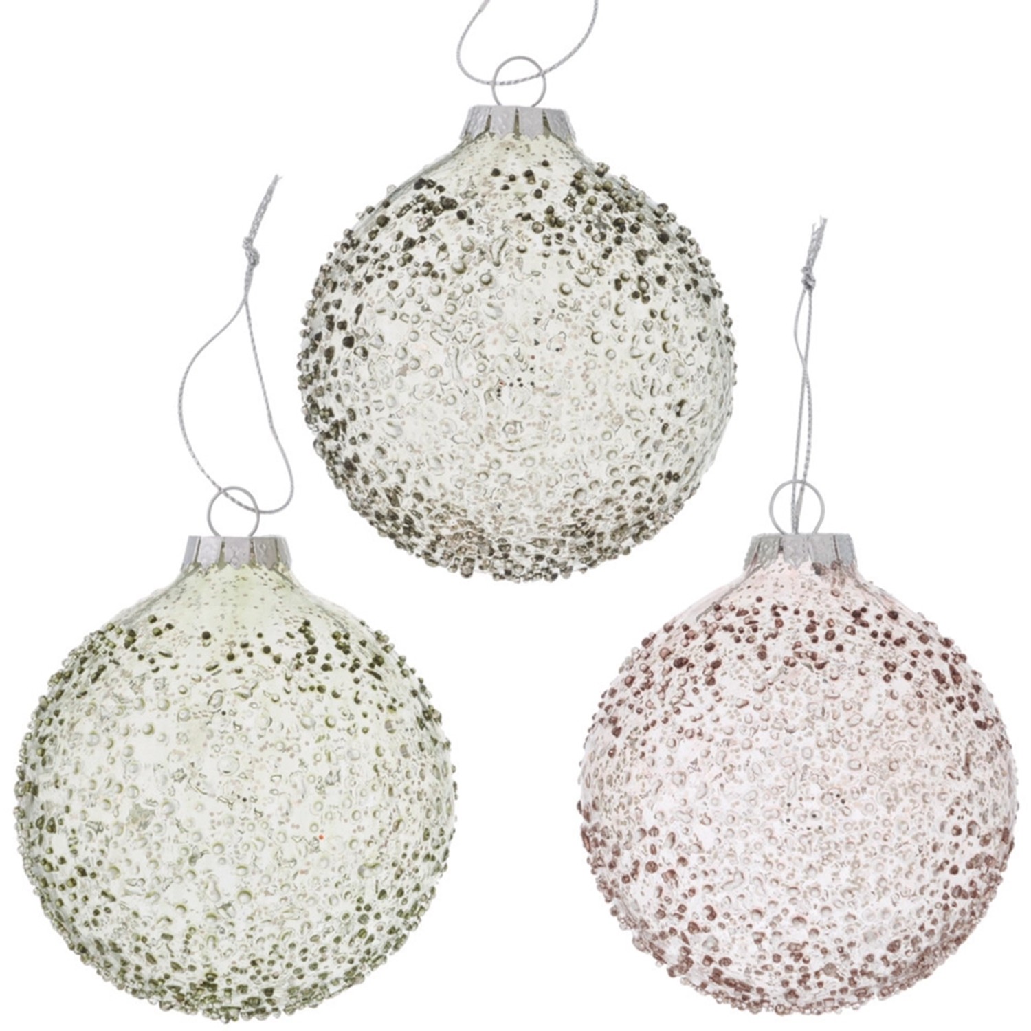 Boltze Home Vánoční koule Hedda ve 3 provedeních, lakovaná