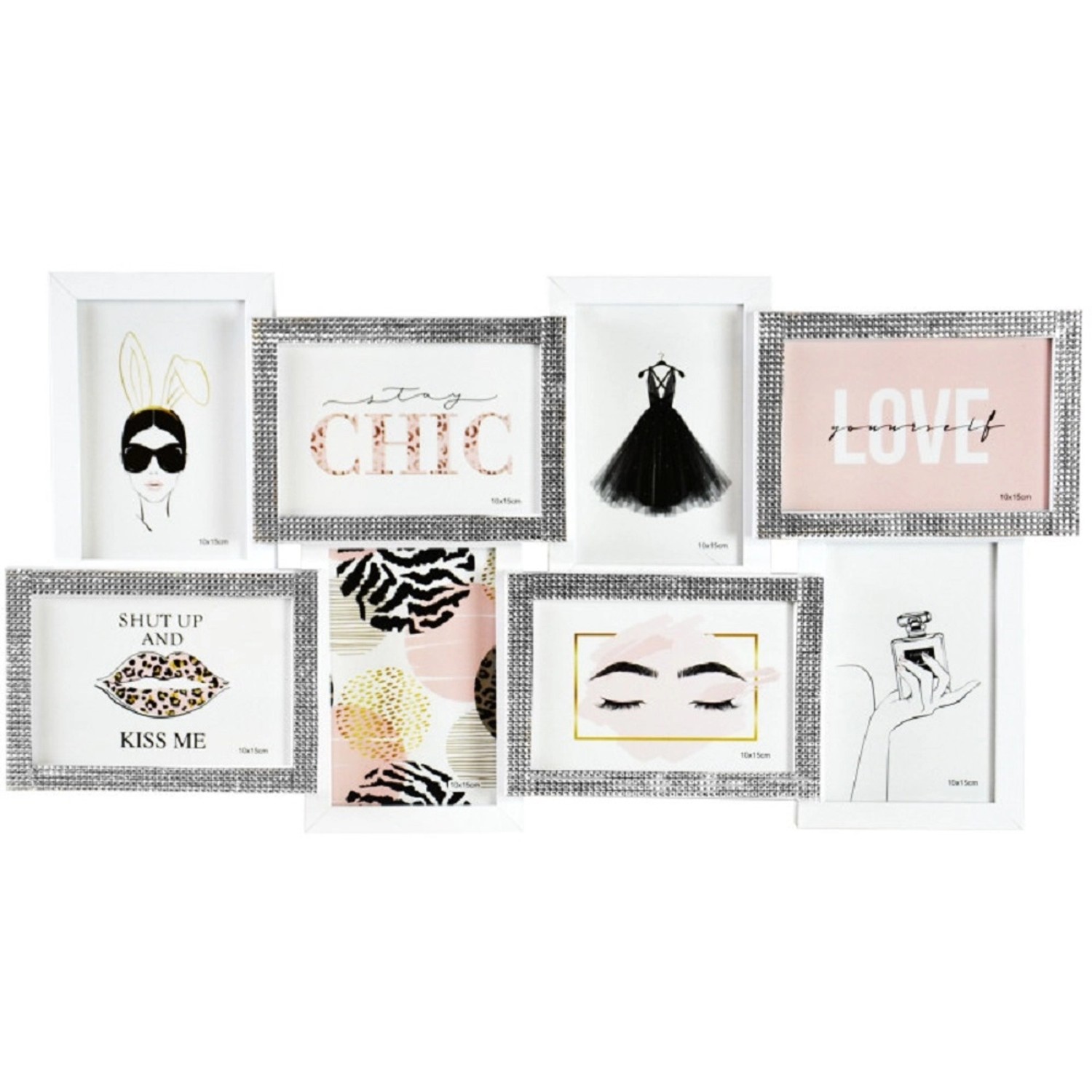 FALC Multirámeček na 8 fotek, bílý, 10 x 15 cm