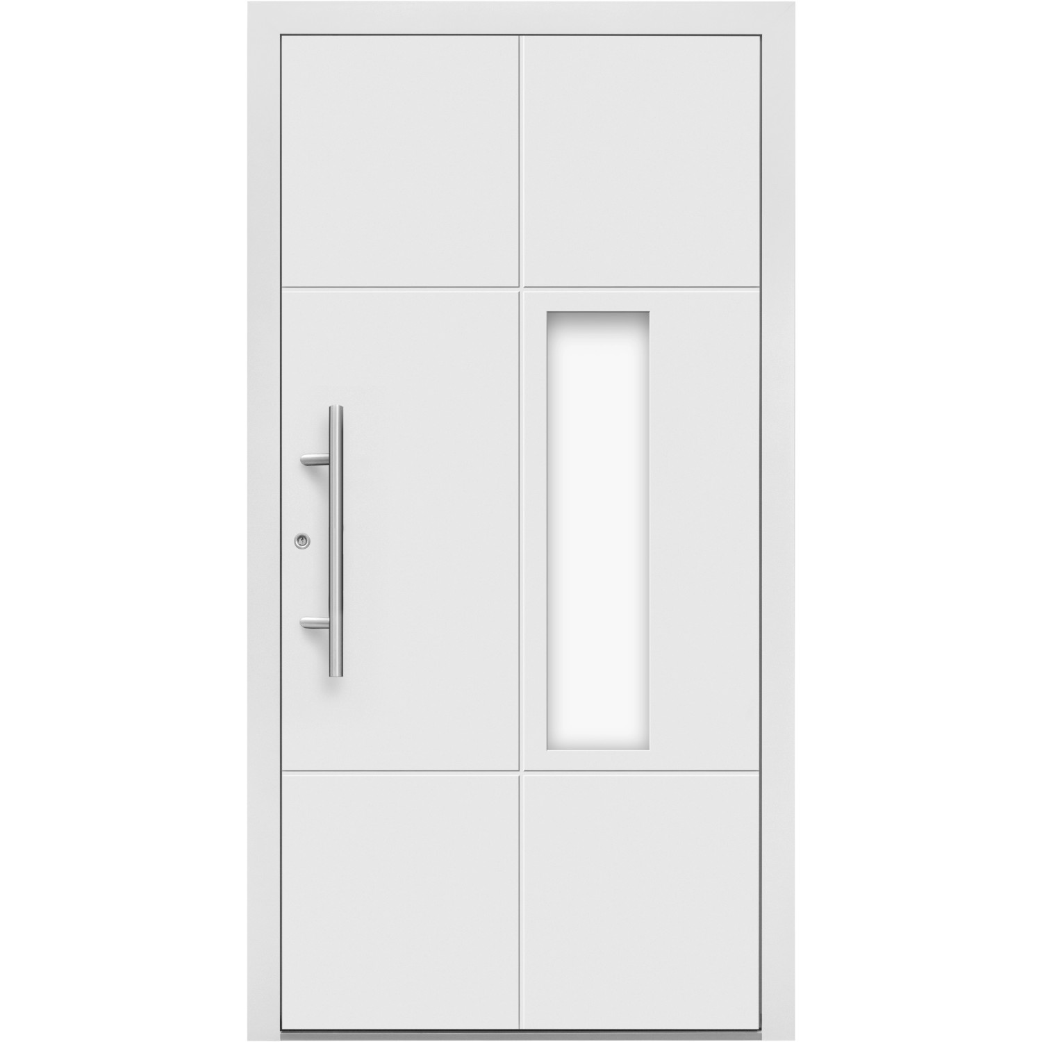 Splendoor Hliníkové vchodové dveře Moderno M490/P, bílé, 110 L