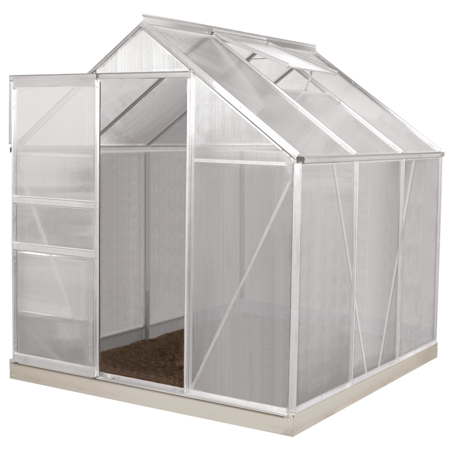 Vitavia Skleník Venus 3800 HKP 4 mm, hliník, 195 x 195 cm, , 3,8 m2 vč. základny