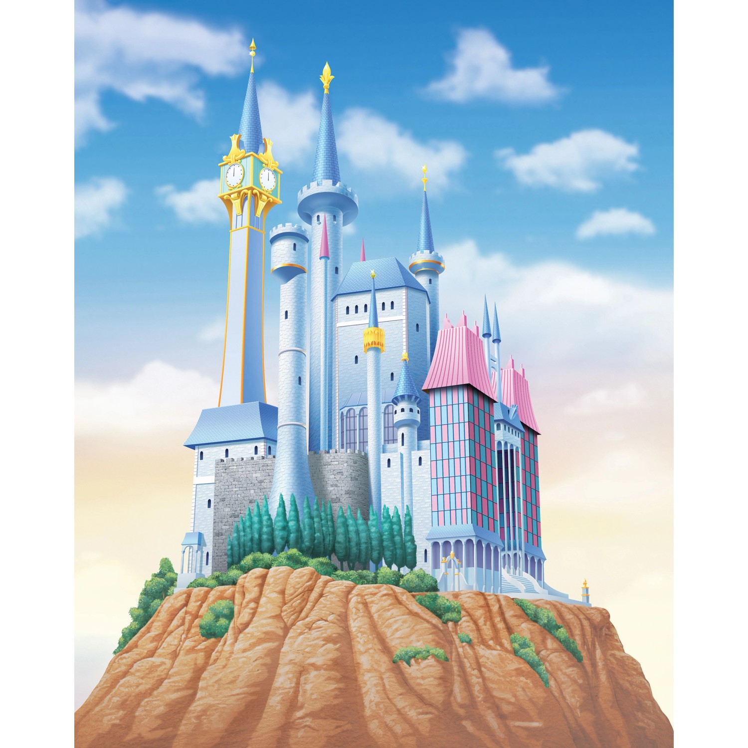 Komar Vliesová fototapeta Disney Princess Cinderella Castle 200 x 250 cm