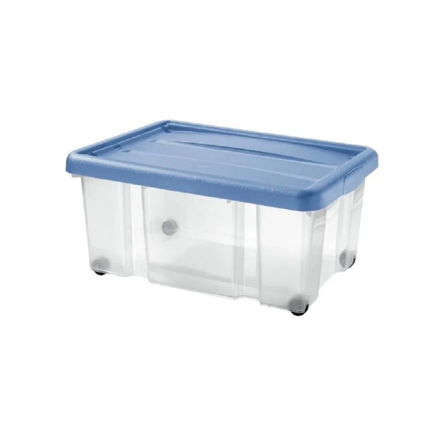 Tontarelli Úložný box s víkem PUZZLE transparentní/modrý 43 l