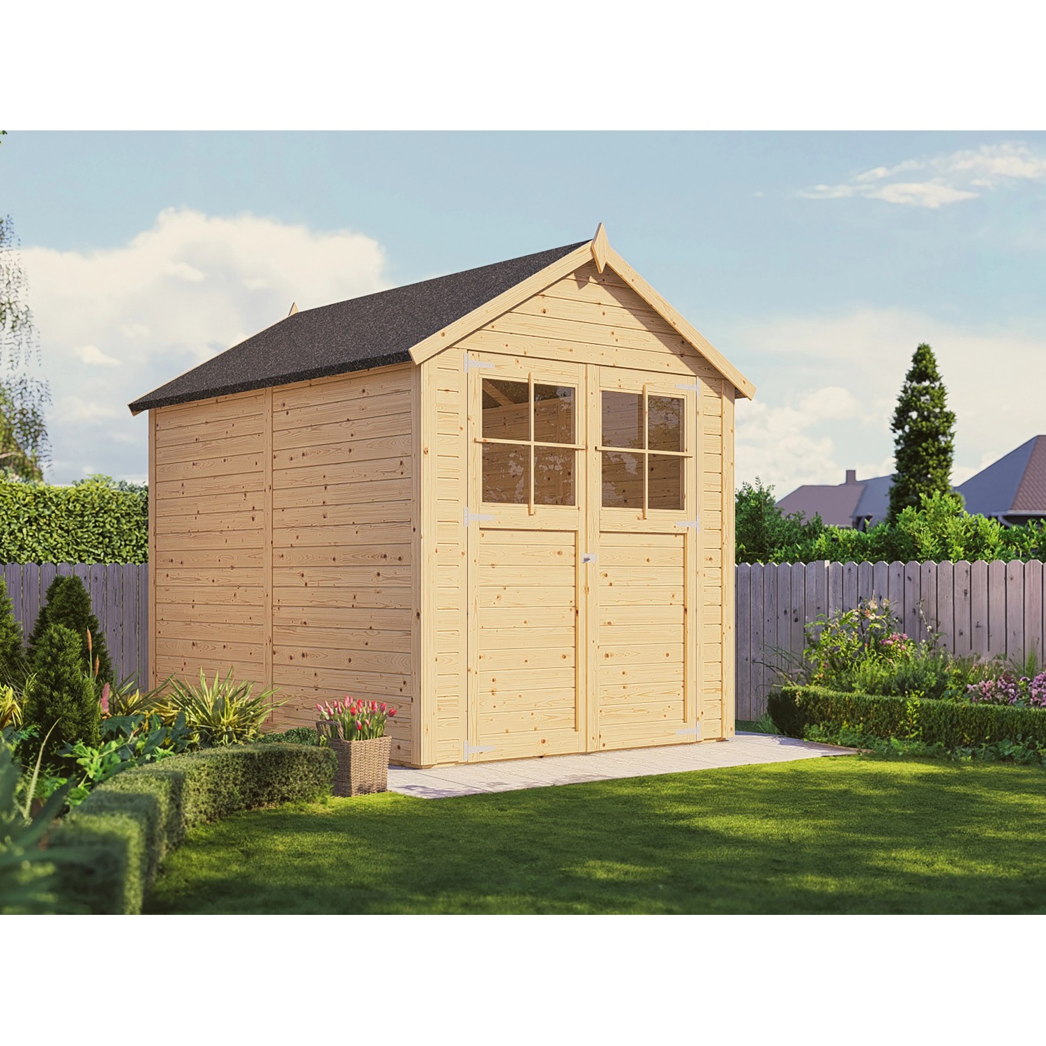 Bertilo Dřevěný zahradní domek Osterbek 3, přírodní, 239 x 181 cm