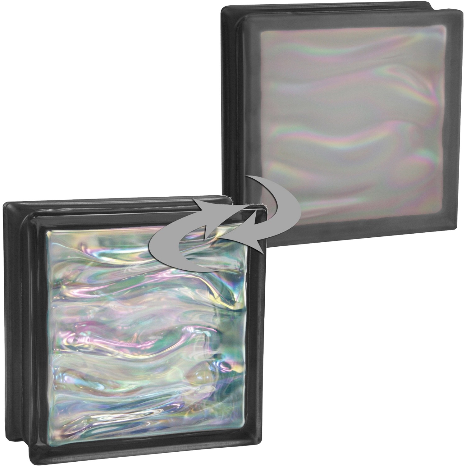 Fuchs Design Luxfera BM Aqua lesklá/mlč.sklo perleť. černá 19 x 19 x 8 cm