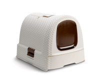 Curver Toaleta pro kočky Rattan 39 x 39 x 51 cm, vintage mocca
