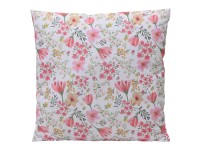 Dekorativní polštář s motivem květin, polyester, 45 x 45 cm