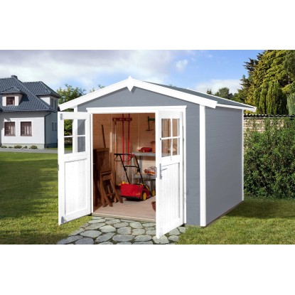 Weka Dřevěný zahradní domek 224 vel. 2, šedá, 235 x 239 cm